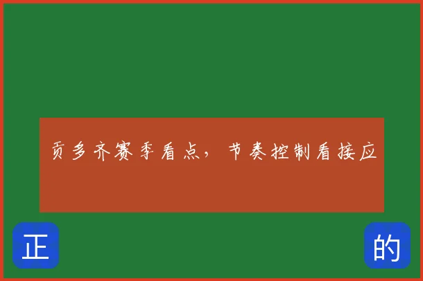 贡多齐赛季看点,节奏控制看接应